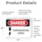 Signmission Underground Cable Danger Sign, Vinyl Decal, 14in W x 10in L, 2PK OS-2PACK-DS-D-1014-L-1599 - alternate 6